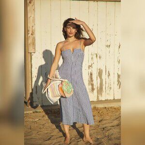 NWT By Anthropologie Sleeveless Contour Seamed Midi Dress